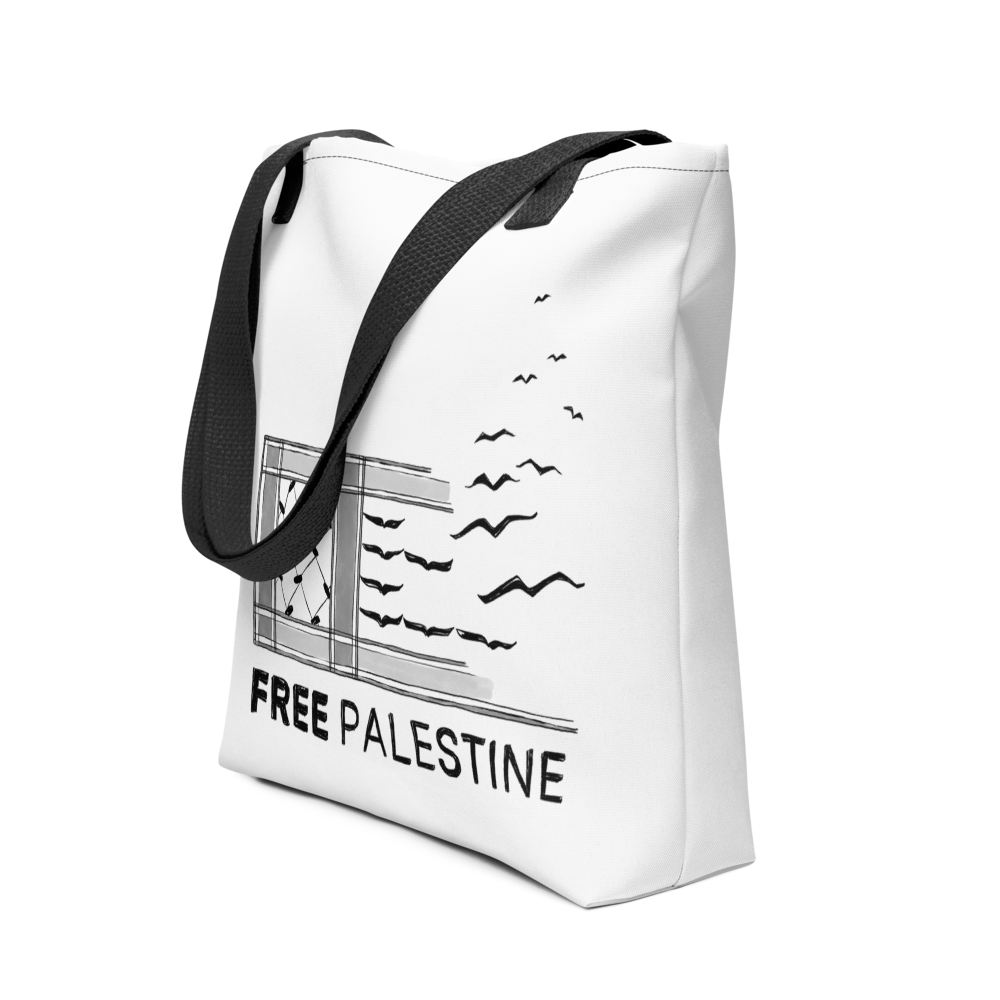 Free Palestine, Palestinian keffiyeh, Flying Souls - Tote bag