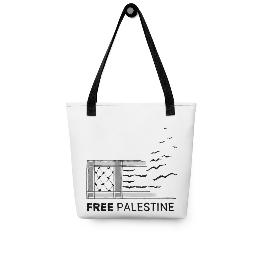 Free Palestine, Palestinian keffiyeh, Flying Souls - Tote bag