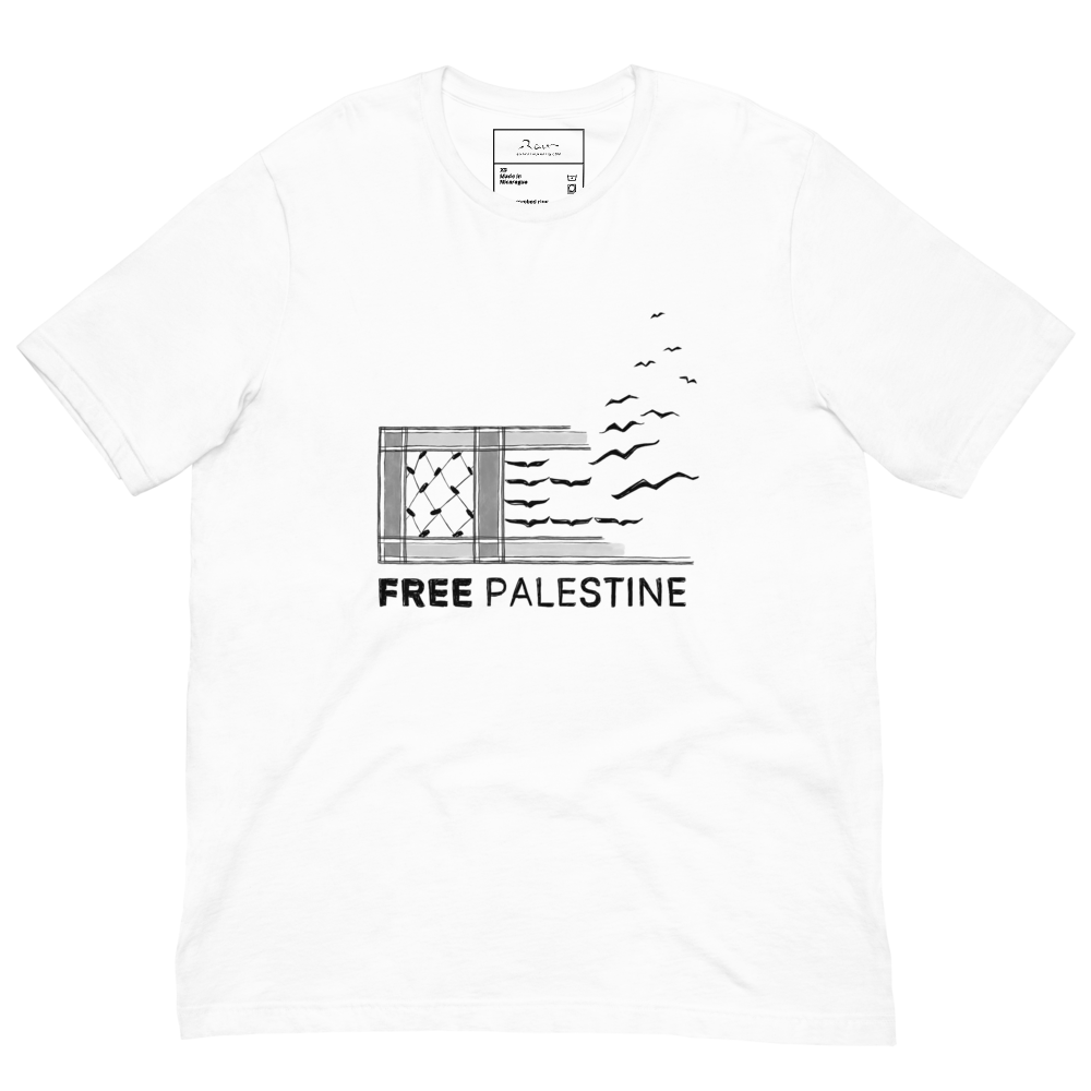 Free Palestine, Palestinian keffiyeh, Flying Souls - T Shirt